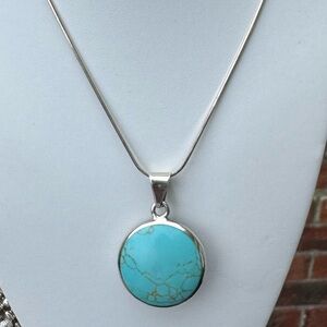925 HOB Turquoise Onyx Necklace